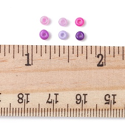 1068個6色ガラスシードビーズ  ラウンド  セイロン＆ベーキングペイント  パープル  3~3.5x2~3mm  穴：1~1.2mm  約178PCS /カラー&nbsp;SEED-FS0001-14