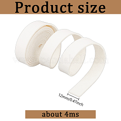 フラットPUレザーコード  革のアクセサリーコード  ジュエリーDIY製版材料  ホワイト  12mm&nbsp;WL-WH0004-09B