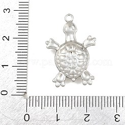 304ステンレスペンダント  カメのチャーム  ステンレス鋼色  25.5x17.5x3.5mm  穴：1.7mm&nbsp;SA-CBABA5E-08P-02