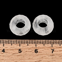 天然水晶ヨーロッパのビーズ  ロッククリスタル大穴ビーズ  多面カット  ロンデル  13x7.5mm  穴：6mm&nbsp;GG-NH0003-A11