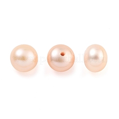 グレード6a 天然養殖淡水真珠ビーズ  片穴  半円形ビーズ  ピンク  6~6.5x4mm  穴：1mm&nbsp;PEAR-N018-6A-6065B