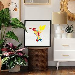 2 個 2 スタイルペット中空アウト描画絵画ステンシル  DIYスクラップブック用  フォトアルバム  ハチドリ  300x300mm  1個/スタイル&nbsp;DIY-WH0394-0373
