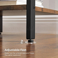 調節可能な炭素鋼家具脚8個  ナイロンステッカー付き  フラットラウンド  ブラック  55x34mm&nbsp;AJEW-WA0003-31