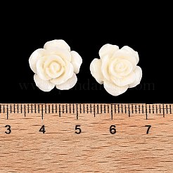 染色された合成珊瑚彫刻ビーズ  花  古いレース  14.5x14.5~15.5x8~8.5mm  穴：1.2mm&nbsp;CORA-C004-01B