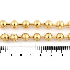 女性用ラックメッキ真鍮ボールチェーンネックレス  長持ちメッキ  鉛フリー＆カドミウムフリー  18KGP本金メッキ  16.54インチ（42cm）  ビーズ：8mm&nbsp;NJEW-G102-01D-G