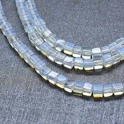 オパールビーズ連売り  キューブ  3~4.5x3~4.5x3~5mm  穴：0.8~1mm  約89~97個/連  15.1~15.5インチ（38.5~39.5cm）&nbsp;G-F631-C05
