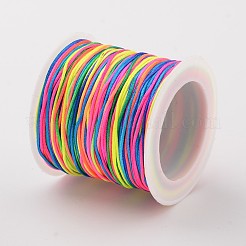 ナイロン編みコード  ジュエリー製作やマクラメ工芸用の中国結び紐  カラフル  0.8mm  約38.27ヤード（35m）/ロール&nbsp;X-NS018-119