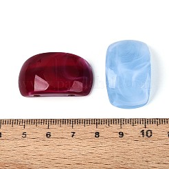 不透明アクリルスペーサーバー  半円  ツートン  2穴  ミックスカラー  19x31.5~32x10mm  穴：2.5mm&nbsp;OACR-T030-26M
