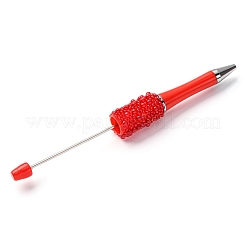 アクリルビーズペン  プラスチックと合金  レッド  148x16.5~17mm&nbsp;OFST-D301-01D-P