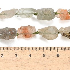 未加工の天然アルーシャサンストーンビーズの連  ナゲット  9~27x7~19x6~14mm  穴：0.6~1.2mm  約19~35個/連  15.67~15.75''（39.8~40センチメートル）&nbsp;G-A322-B13-01