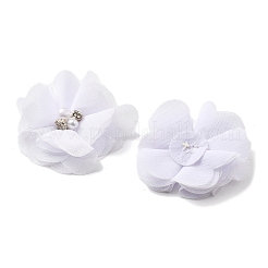 手作りファブリック服飾材料パーツ  シフォン生地の花  ホワイト  55mm&nbsp;WOVE-Q080-01A
