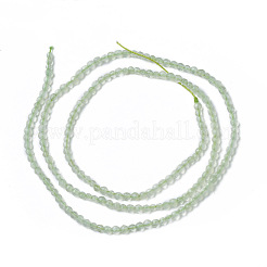 天然新しいヒスイの​​ビーズ連売り  多面カット  ラウンド  3~3.5x2~3.5mm  穴：0.2mm  約120~189個/連  16.2~16.4インチ（41.3~41.7cm）&nbsp;G-F596-02-3mm