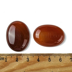 天然石赤瑪瑙カボション  染め＆加熱  オーバル  サドルブラウン  30x22x6mm&nbsp;G-L601-03C-01