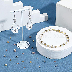 真鍮エナメルビーズ12色6個  長持ちメッキ  花  18KGP本金メッキ  ミックスカラー  7x4.2mm  穴：1.6mm  2個/カラー&nbsp;KK-BC0004-49