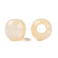レジンヨーロピアンビーズ  大穴ビーズ  模造キャットアイ  ラウンド  小麦  12x11.5mm  穴：4.8mm&nbsp;RESI-F055-02A