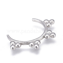 変色しない304ステンレススチールペンダント  クラウンヘアバンドの形  ステンレス鋼色  13x19.5x1mm&nbsp;STAS-F249-45P