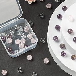 45個3スタイルの天然および合成宝石ビーズ  ラウンド  ミックスカラー  8mm  穴：1mm  15個/スタイル&nbsp;G-FS0001-37