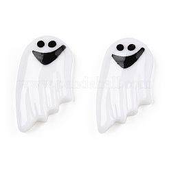 ハロウィーン不透明樹脂カボション  ゴースト  ホワイト  23.5x12.5x5.5mm&nbsp;RESI-T055-07