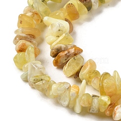 天然イエローオパールチップビーズ連売り  5~13x5~13x5~8mm  穴：0.9mm  31.50''（80センチメートル）&nbsp;G-G905-15
