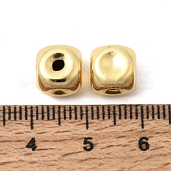 真鍮ビーズ  長持ちメッキ  カドミウムフリー＆鉛フリー  ラックめっき  キューブ  18KGP本金メッキ  8.5x8.5x8.5mm  穴：1.8mm&nbsp;KK-A296-02A-G