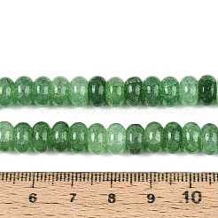 ガラスビーズ連売り  模造ペリドット  ロンデル  染め  シーグリーン  8~8.5x4.5~5mm  穴：1~1.2mm  約155~159個/連  30.12~31.30インチ（76.5~79.5cm）&nbsp;X-GLAA-N059-5x8mm-02