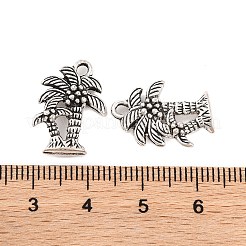 椰子チベットスタイルの合金のペンダント  アンティークシルバー  18x13x5mm  穴：2mm&nbsp;PALLOY-AD1515-AS