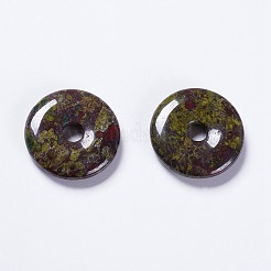 ナチュラルドラゴンの血のペンダント  ドーナツ/円盤  ドーナツ幅：12mm  30x6~6.5mm  穴：6mm&nbsp;G-K267-12A