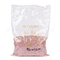 MIYUKIラウンドロカイユビーズ  日本製シードビーズ  8/0  （rr275)ダークピーチライニングクリスタルab  8/0  3mm  穴：1mm  約19000~20500個/ポンド&nbsp;SEED-G008-RR0275