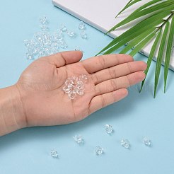 無色透明アクリルビーズ  チューリップの花  ジュエリー作りのためのビーズキャップ  スズラン  約10 mm幅  厚さ6mm  穴：1.5mm  約1900個/ 500 G&nbsp;PL548-1