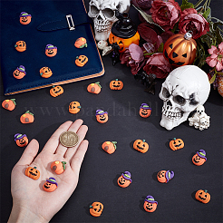 55種類のスタイルのパンプキンレジンカボション3個  ハロウィン用  ミックスカラー  18~22x17~20x8~9mm&nbsp;RESI-OC0001-71