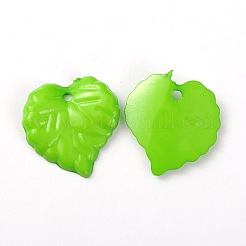 分厚いネックレスのアクセサリーのための混合色のアクリルの葉のペンダント  サイズ：直径約16mm  厚さ2mm  穴：1mm&nbsp;X-SACR-R015-M