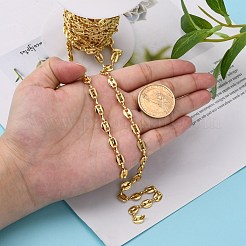 真鍮コーヒー豆チェーン  溶接されていない  鉛フリー＆ニッケルフリー＆カドミウムフリー  18KGP本金メッキ  7x5.5x1.5mm  リング：1x3mm&nbsp;CHC-P0006-03G-NR