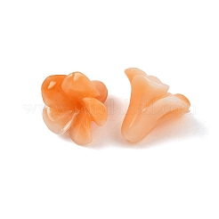 染め加工合成サンゴビーズ  花  ライトサーモン  14x11.5mm  穴：1.2mm&nbsp;GG-H001-01B-07