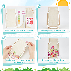 子供向けの DIY 木材ご褒美チャート  幼児用のご褒美瓶  キャンディ&nbsp;DIY-WH0491-16A
