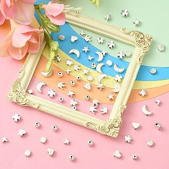 200個10スタイルチベットスタイルアロイビーズ  混合図形  カドミウムフリー＆鉛フリー  アンティークシルバー  4~11x4~8x2~5mm  穴：2mm  20個/スタイル&nbsp;TIBEB-CJ0001-25