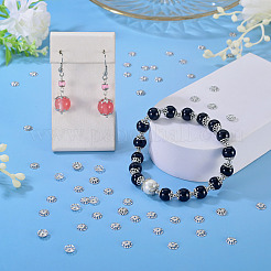 100個の真鍮ビーズキャップ  花  カドミウムフリー＆ニッケルフリー＆鉛フリー  プラチナ  6x1.5mm  穴：1mm&nbsp;KK-TADJ0001-34