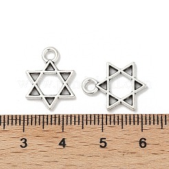 合金のチベット風チャーム  スターのチャーム  アンティークシルバー  16.5x13x1.5mm  穴：2mm&nbsp;TIBE-S324-24AS