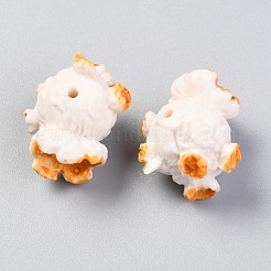 樹脂ビーズ  模造食品  ポップコーンのおもちゃ  貝殻色  21x19.5x16.5mm  穴：2mm&nbsp;RESI-O009-17A