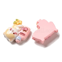バス 子猫 樹脂 デコデン カボション  猫の形 混合形  ミックスカラー  24.5~28.5x19~30.5x7.5~8mm&nbsp;RESI-E053-05