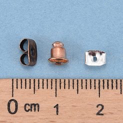 鉄ピアスキャッチ  ピアスバックキャッチ  ミックスカラー  4.6~6x3.5~5mm  穴：0.7~1.2mm&nbsp;IFIN-MSMC0010-11