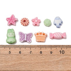 プラスチックビーズ  クラフトビーズ  混合図形  ミックスカラー  7~17x7~15.5x3~7mm  穴：1~3.5mm  約1665個/500g&nbsp;KY-Z003-25