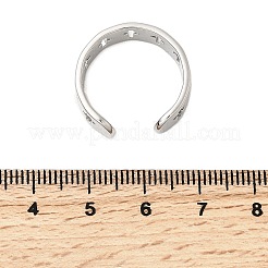女性用304ステンレススチールカフリング  クロス  ステンレス鋼色  7mm  内径：18mm&nbsp;RJEW-A077-02P