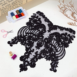 布花1個  DIY 裁縫装飾品  ブラック  500x375x1.5mm&nbsp;DIY-MA0007-03B