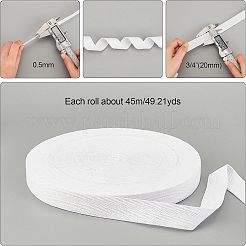 綿綿ツイルテープリボン  ヘリンボーンリボン  家の装飾のため  装飾用ラッピングギフトとDIY工芸品  ホワイト  3/4