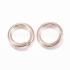 304ステンレススチールオープン丸カン  ラウンド  ローズゴールド  18ゲージ  6x1mm  内径：4mm&nbsp;STAS-G179-24RG