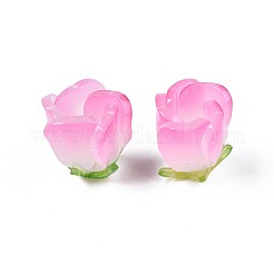 プラスチックビーズ  花  パールピンク  15x14x14mm  穴：1.2mm&nbsp;KY-N015-036B