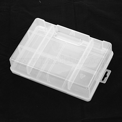 プラスチックビーズ収納ケース  5のコンパートメント  長方形  透明  247x163x60mm  コンパートメント：155x114~72x74mm&nbsp;CON-S028