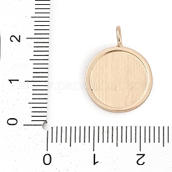 エナメルペンダント付き真鍮  双子の天使が描かれたフラットラウンド  18KGP本金メッキ  19.5x14.5x5mm  穴：3mm&nbsp;LS-KK-Q096-02G
