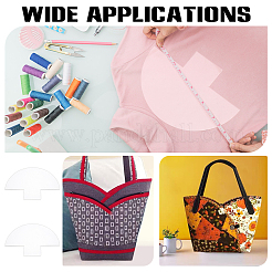 アクリルバッグテンプレート  きのこ型  透明  28.5x20x0.28cm&nbsp;DIY-WH0001-99