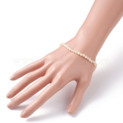 天然トパーズ ヒスイ ファセット ナゲット ビーズ ストレッチ ブレスレット  女性用レイキブレスレット  内径：2-1/4インチ（5.6cm）&nbsp;BJEW-JB07217-03